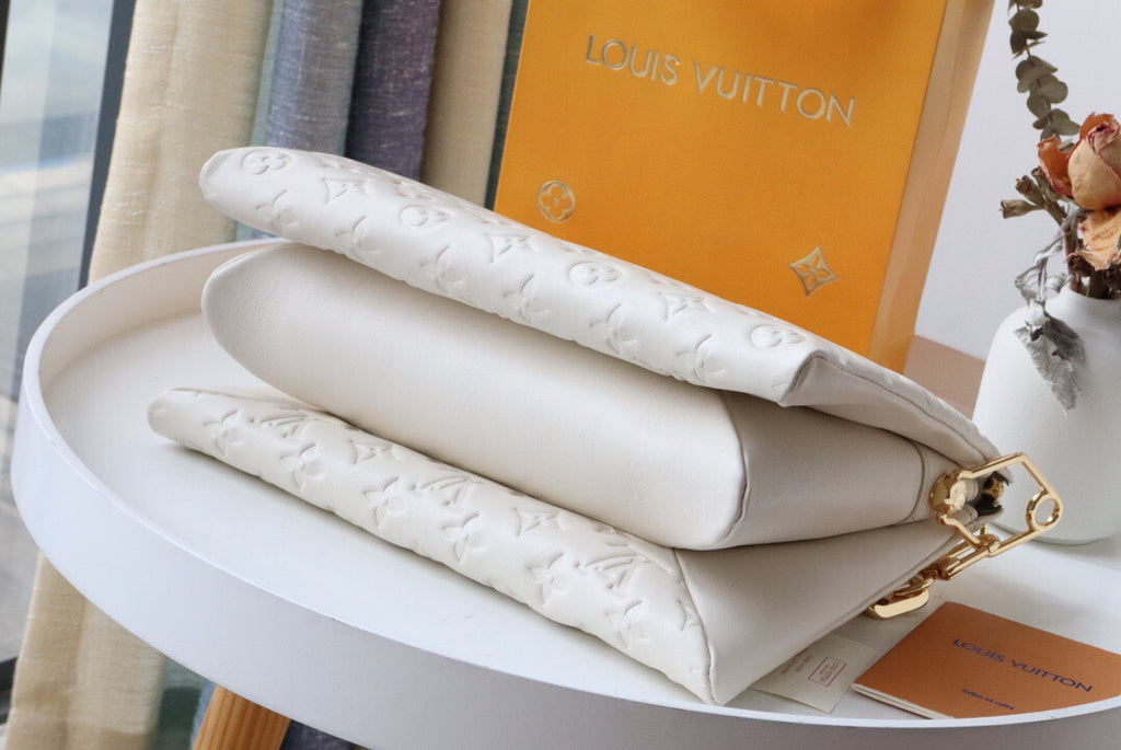 White Embossed Chain Handbag