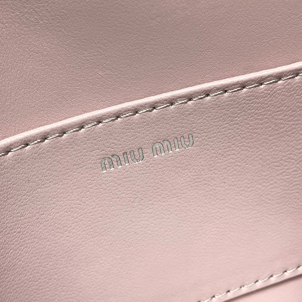 Dusty Pink Ruched Shoulder Bag with Silver-Tone Chain
